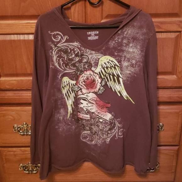 Venezia Tops - Venezia long-sleeved t-shirt style hoodie